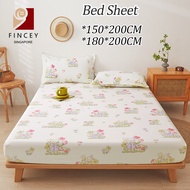 【SG】Bedsheet Single Cotton and Linen Mattress Cover Soft Bed Sheet 150/180*200CM