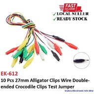 10 Pcs 27mm Alligator Clips Wire Double-ended Crocodile Clips Test Jumper - EK-612