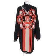 Unused HERMES 23AW BRIDES de GALA formal bridle, 3H2502DD, 100% cashmere long knit dress, size 34, b
