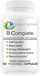 B Complete with Folate, All Vitamins B1, B2, B3, B5, B6, B7, B9, B12, and Choline Bitartrate for Ene