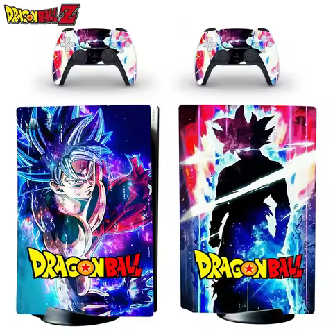 Dragon Ball Goku PS5 Sticker Anime Kakarotto PS5 Disk Skin Sticker Cool Decal Cover for PlayStation 