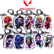Game VALORANT Killjoy Cypher Sova Omen Raze Gekko Cosplay Keychain Kawaii Acrylic Keyring Key Chain 