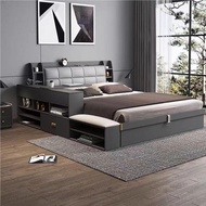 🇸🇬 ⚡ Tatami Bed Frame Storage Bed Frame Solid Wood Bed Frame Bed Frame With Mattress Super Single/Queen/King Bed Frame