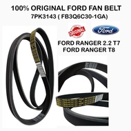 100% ORIGINAL FORD FAN BELT ORIGINAL PARTS ( FB3Q6C301GA)  RANGER 2.2 T7 /  RANGER T8 ( 7PK3143 )