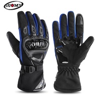Suomy ถุงมือกันหนาวแบบสัมผัส2นิ้วถุงมือรถจักรยานยนต์กันน้ำถุงมืออุ่นฤดูหนาว