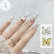 GRG 5pcs 's Eye Glitter Nail Enhancement Ch Butterflies Assortment Resin 3d Nail Art Decoration Stud