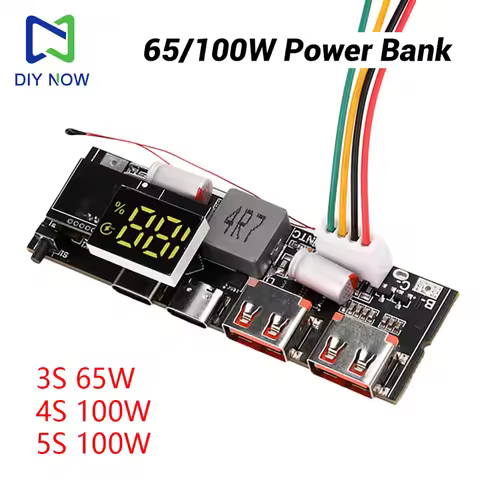 Bidirectional PD Fast Charge Power Bank Module MPPT Solar Charging QC PD PPS VOOC UFCS 2‑5S Lithium 