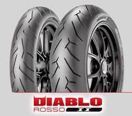 ยาง superbike Pirelli Diablo ROSSO II : 120/70ZR17+180/55ZR17