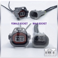 2 Pin Fuel Injector Socket Corolla Toyota AE101 AE111 Soket Kereta Denso D-Max Isuzu SEG 4AFE 4EFTE 
