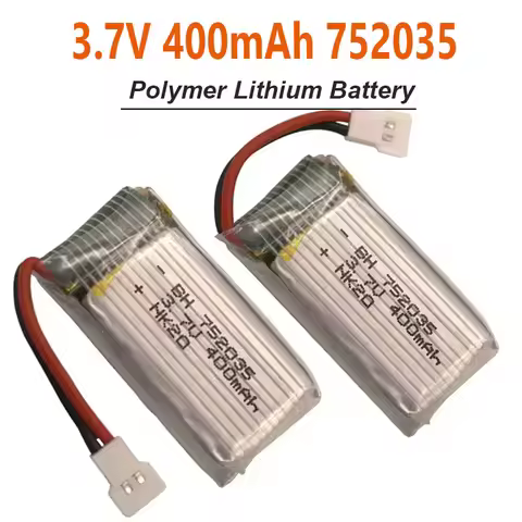 7V 400mAh Lipo Battery For Hubsan X4 H107 H107L H107D JD385 JD388 RC Drone Parts 752035 3.7v Recharg