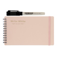 日本 Gakken Write White白板橫式筆記本/ 附白板筆/ 粉紅
