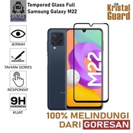 LAYAR Tempered Glass Full Glass For Samsung Galaxy M22 | CrystalGuard Screen Protector - Black