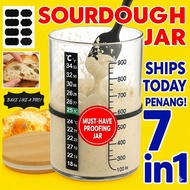1000ml Sourdough Starter Jar Kit Container Fermentation Jar Storage