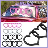 RAFFIALYN Trunk Tail Label Badge, ABS Plastics Heart-shaped Love Heart Logo Rear, Emblem Decal Car S