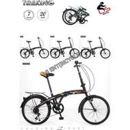 LS 20" TREKING Folding Bike 7 Speed 20 Inch Folding Bike / Saiz 20" Basikal Lipat