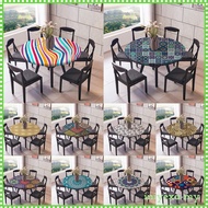 [IniyexaMY] Polyester Tablecloths - 43inch or 59inch Round  Fitted Table Cloth Cover