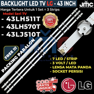 BACKLIGHT TV LED LG 43LH511T 43LJ510T 43LH570T 43LJ510 43LH511 43LH570 43LH511T-TE.ATIALJD LAMPU LED