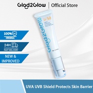 【New】Glad2glow Light Sunscreen Gel SPF50 PA+++ 30g UVA UVB shield Protects Skin Barrier | Containing