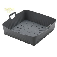 23cm/9Inch Square Large Silicone Air Fryer Liners Mold for  Air Fryer 6-8QT Reusable Airfryer Oven B