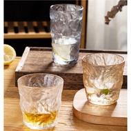 NATHENG Glass Cup Wave Design Glass Cup Heat Resistant Glass Cup Anti-slippery Cup Office Cup