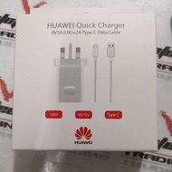 100% Original Huawei Quick Charger 9V2A (UK) +2A Type C Data Cable