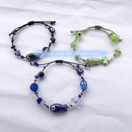 Fish shaped bracelet-Evil eye Energy bracelet