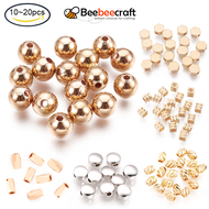 BeeBeecraft 10-20 pcs Brass Spacer Beads Nickel Free Real 18K Gold Plated Rondelle/Faceted Barrel/Bicone/Clover/Hexagon/Cube/Round/ Heart and more for Jewelry  Making