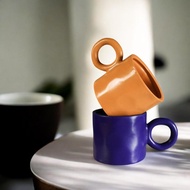 【簡約陶瓷馬克杯】午後的西西里/馬祖藍眼淚 290ml- 手感圓把