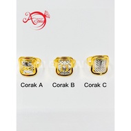 AIHUA 916 Gold Budget Biscuit Ring / Cincin Biskut Tawar Bajet Emas 916