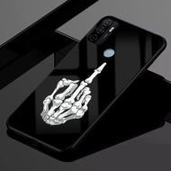 [MY77] 2D Glossy Skull Motif Case Realme 5i C11 C15 Y83 Y91 A92 A12 A5S A53 A15s J2 Prime A02S IP 6+