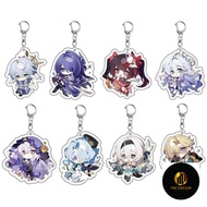 Honkai Game: Star Rail Robin Aventurine Acheron Black Swan Glitter Acrylic Pendant Figure Keychain C