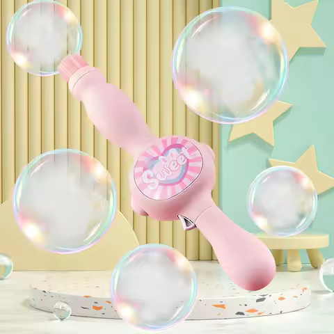 Elastic Smoke Bubble Machine Automatic Bubble Blower Bubble Wand for Kids Summer Outdoor Party Garde