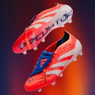 2025 New Football Shoes FG 36-45 Blue Orange Outdoor Knitted Tongue Wear resistant Sports Boots V3YV