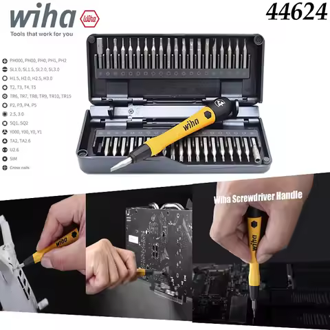 Wiha Zai Hause 44624 40-in-1 ESD Precision Magnetic Mini Screwdriver Set, High Quality & Portable