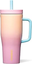 Corkcicle Cruiser Insulated Tumbler with Handle & Straw, Lover, 22 oz – 100% Leakproof Cupholder Fri