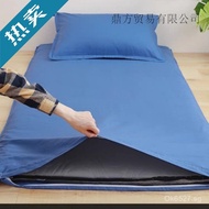 Six-Sided Latex Mattress Dormitory Mattress Cover Zipper Full Wrap Single Deep Green Mattress Protec