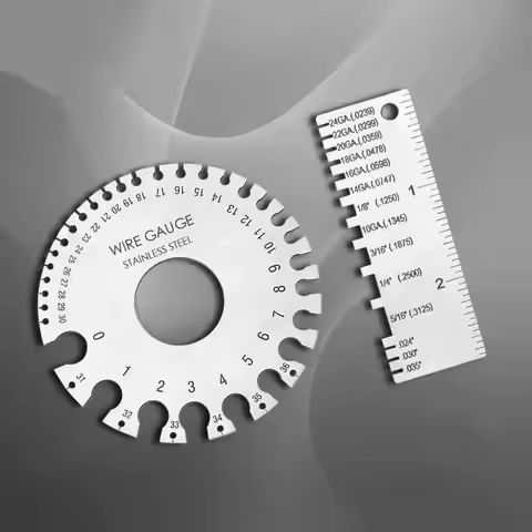 Welding Thickness Gauge, Wire Gauge Measurement Tool, Standard Dual-Sided Round Wire Cable Sheet Gau