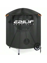 Ezilif燒烤罩，210D防水牛津布燒烤罩，反光貼紙，防紫外線，防風和防雨，可適用於Weber、Brinkmann和Char Broil圓形燒烤爐具(79x 68cm)