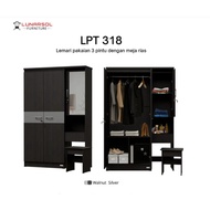 3-Door Glass Wardrobe