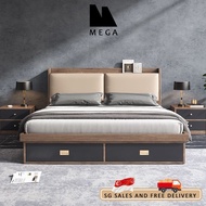 🇸🇬⚡ Tatami Bed Frame Storage Bed Frame Solid Wood Bed Frame With Storage Super Single/Queen/King Bed Frame Bed Frame With Mattress