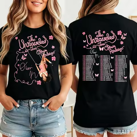 2026 Olivia Rodrigo Shirt 2026 Tour Sad Girl Album Shirt A Girl So in Love Music T-shirt Y2k Ins