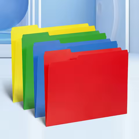 5 Manila Folder A4 Office Data Classification Storage Folder Office Data Storage Color Portable Clas