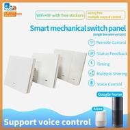 【Fast Delivery】 eWelink Wifi Smart Single Fire Wire Wall Light Switch 86 Model 180-240V RF433mhz No Neutral Line Switch Remote Control 【Veemm】