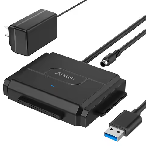 Alxum USB 3.0 to IDE SATA Adapter for 2.5/3.5 Inch IDE SATA HDD SSD Hard Disk Drive Reader 3 in 1 US
