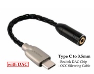 ［實體商店］HiFi Grade USB-C to 3.5mm, USB-C轉3.5mm, Type C to 3.5mm Cable, Type C轉3.5mm （Realtek DAC Insid