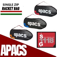 Apacs 1 Zip Badminton Bag 1115 1116 1133  raket beg racket badminton bag suitable 1-3 rackets original raket bag