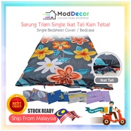 READY STOCK Sarung Tilam Single Ikat Tali Bertali Kain Tebal Berkualiti / Cadar Single Bed Sheet Cover Bedcase