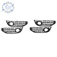 Car Fog Light Open Vent Grill Intake Cover Grille Replacement Accessories 8K0807681J for Audi A4 B8 Allroad 2010-2015 (Black &amp; Silver)