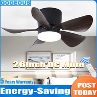 DLD Kipas Lampu Siling Moden 26 Inch 3 Bilah Kipas Siling Mini Bisu Motor Bilik Bayi Lampu Kipas Sil