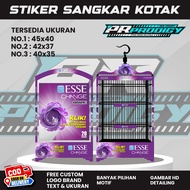 Stiker Decal ESSE - GRAPE /Sangkar Burung Koper/Single Fighter Kotak - Sangkar Burung Kotak